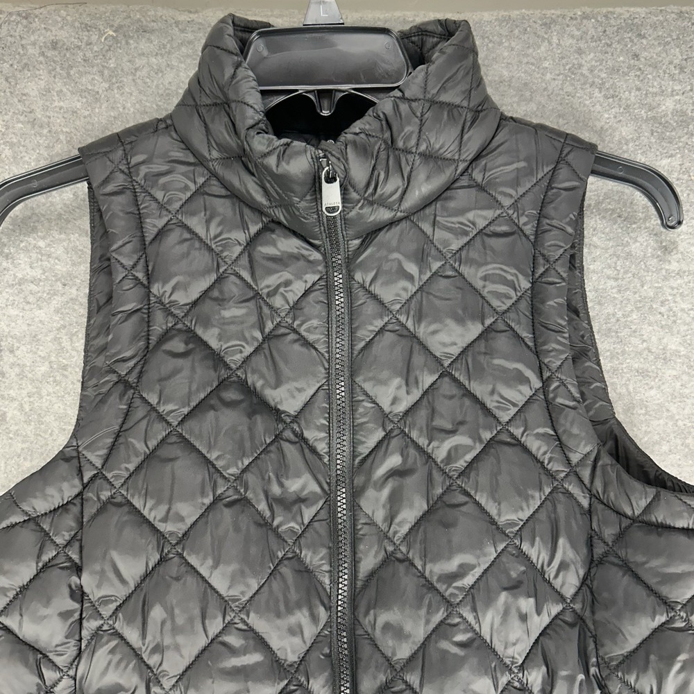 Athleta Whisper Featherless Women's Medium Puffer Vest Full Zip Black Quilted - Picture 2 of 12